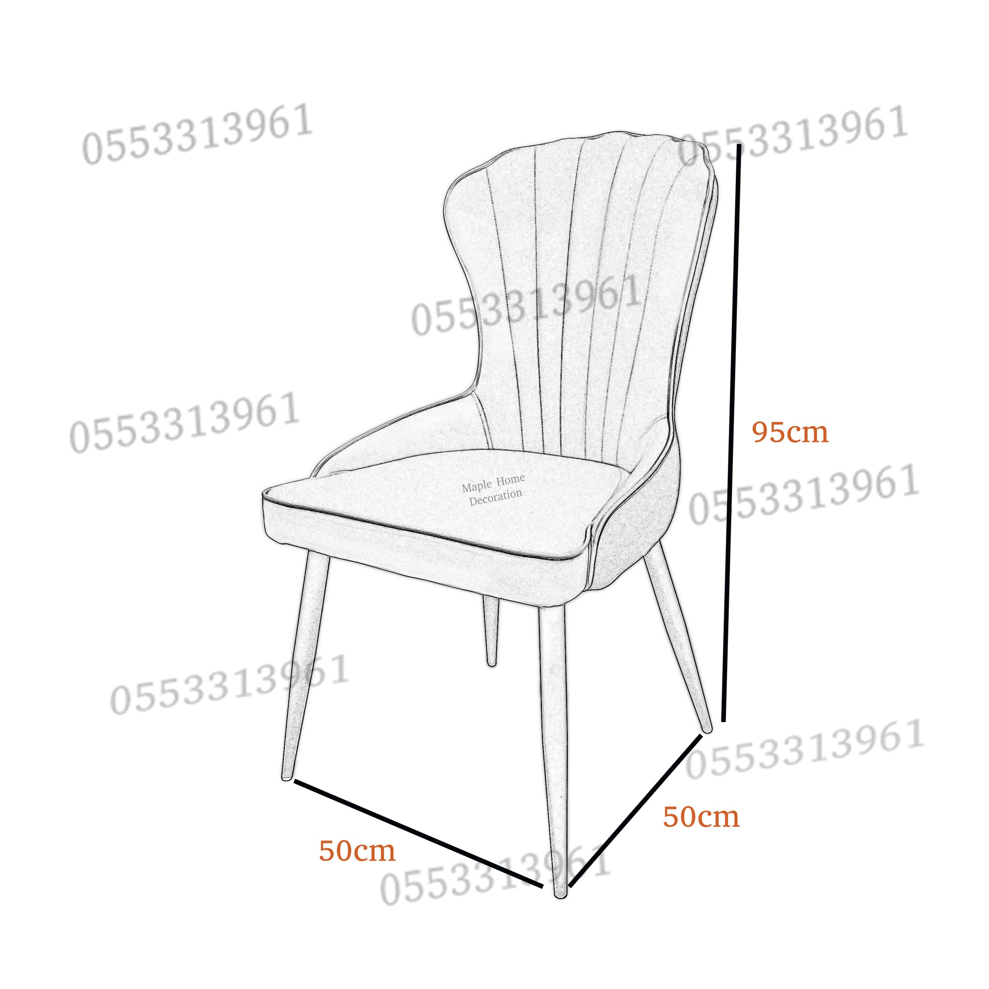 Dining Chairs Velvet Cushion Seat Chair Stainless Steel Golden Legs Dining Room Chair