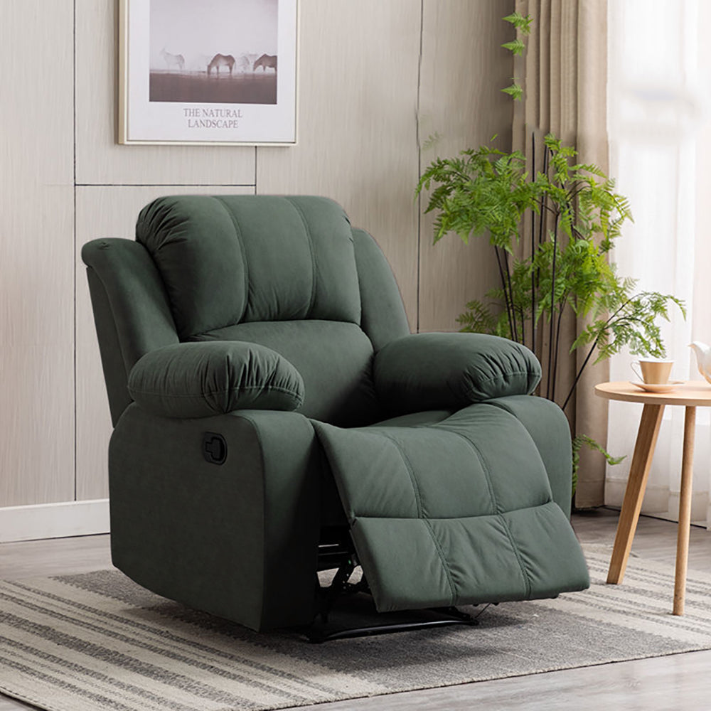 Recliner Chair,Manual/Electric Recline with Footrest, 360 Rotation & Plush Cotton Padding