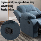 Recliner Chair,Manual/Electric Recline with Footrest, 360 Rotation & Plush Cotton Padding