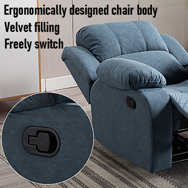 Recliner Chair,Manual/Electric Recline with Footrest, 360 Rotation & Plush Cotton Padding