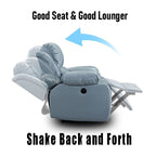 Recliner Chair,Manual/Electric Recline with Footrest, 360 Rotation & Plush Cotton Padding