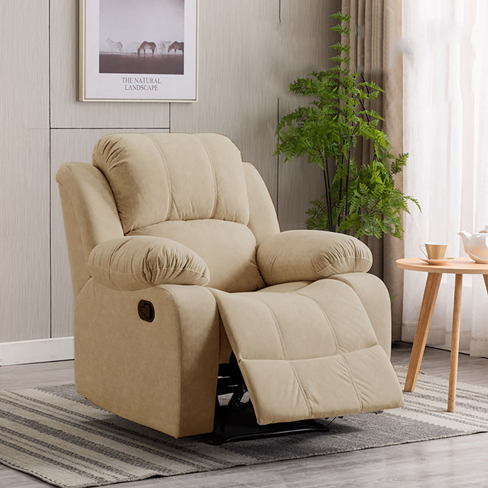 Recliner Chair,Manual/Electric Recline with Footrest, 360 Rotation & Plush Cotton Padding