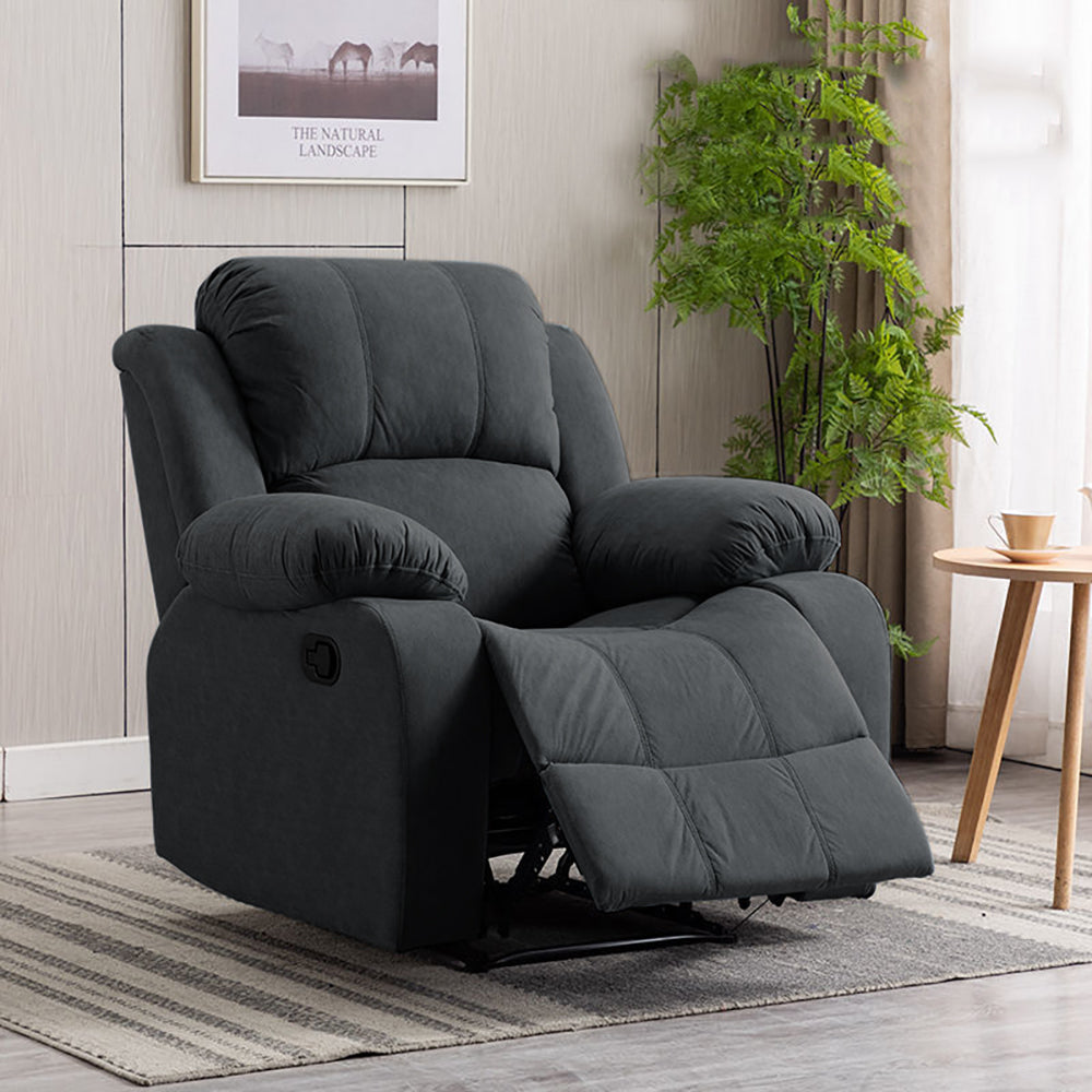 Recliner Chair,Manual/Electric Recline with Footrest, 360 Rotation & Plush Cotton Padding
