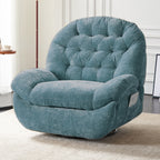 Recliner Chair,Manual/Electric Recline with Footrest, 360 Rotation & Plush Cotton Padding