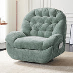 Recliner Chair,Manual/Electric Recline with Footrest, 360 Rotation & Plush Cotton Padding