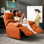 Recliner Chair,Manual/Electric Recline with Footrest, 360 Rotation & Plush Cotton Padding