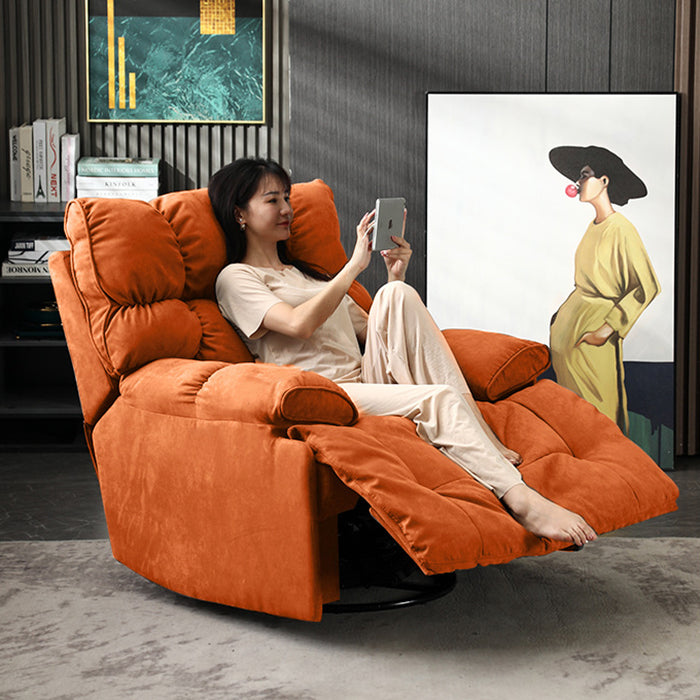 Recliner Chair,Manual/Electric Recline with Footrest, 360 Rotation & Plush Cotton Padding