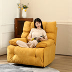 Recliner Chair,Manual/Electric Recline with Footrest, 360 Rotation & Plush Cotton Padding