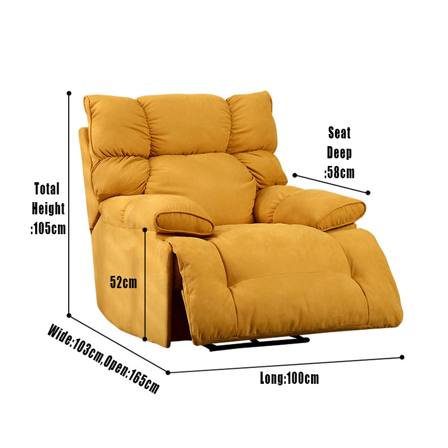 Recliner Chair,Manual/Electric Recline with Footrest, 360 Rotation & Plush Cotton Padding