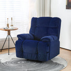 Recliner Chair,Manual/Electric Recline with Footrest, 360 Rotation & Plush Cotton Padding