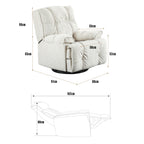 Recliner Chair,Manual/Electric Recline with Footrest, 360 Rotation & Plush Cotton Padding