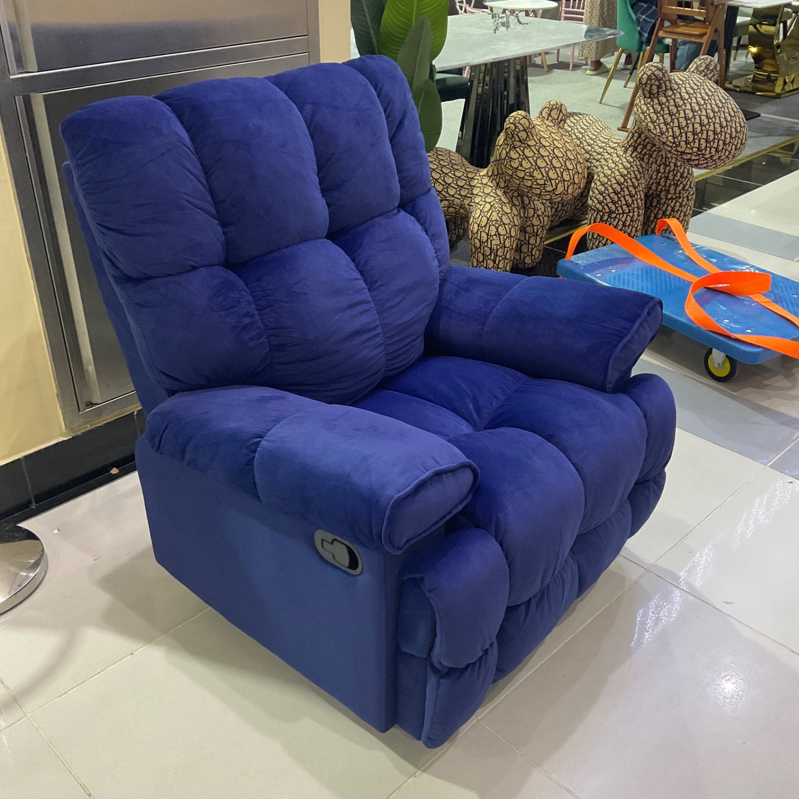 Recliner Chair,Manual/Electric Recline with Footrest, 360 Rotation & Plush Cotton Padding