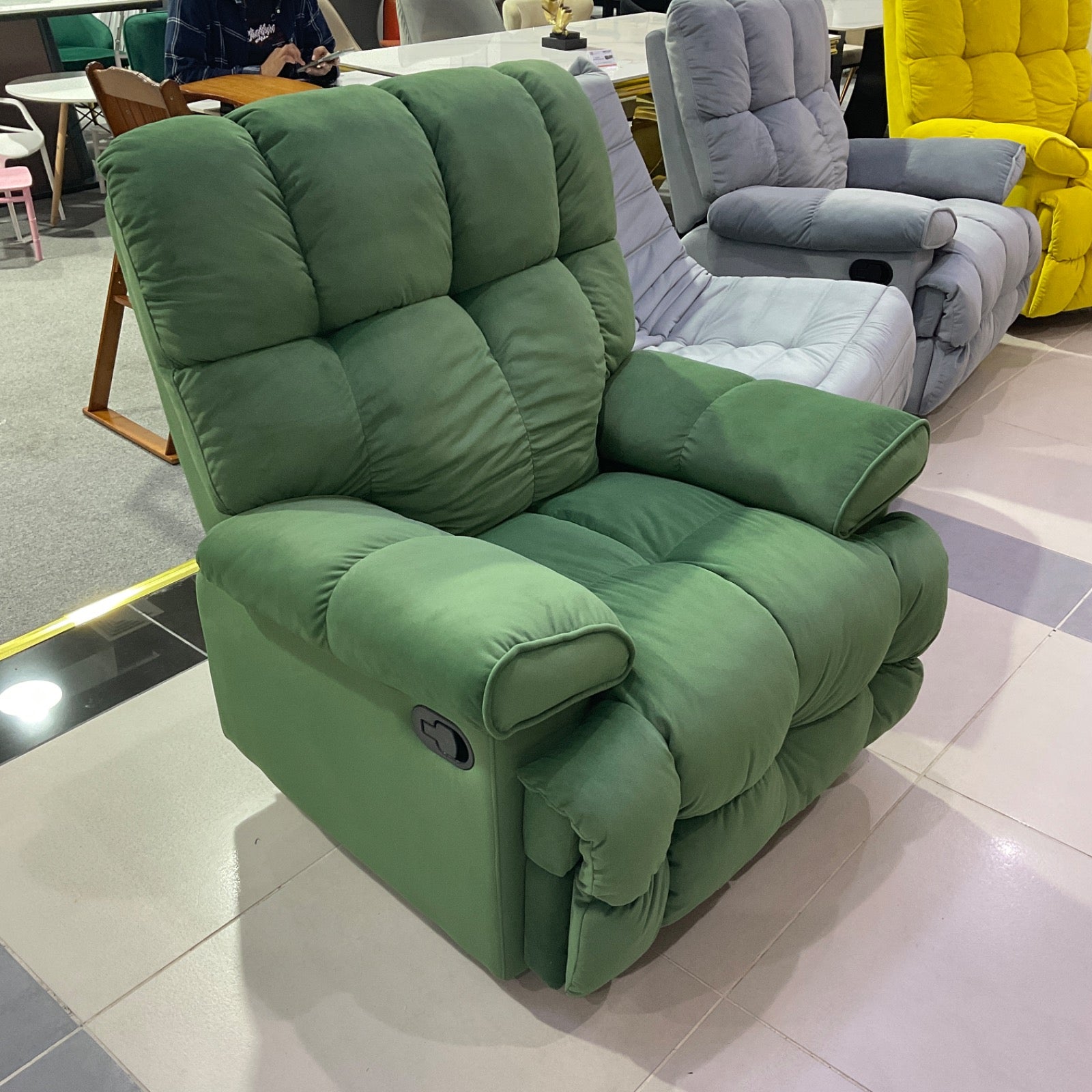 Recliner Chair,Manual/Electric Recline with Footrest, 360 Rotation & Plush Cotton Padding
