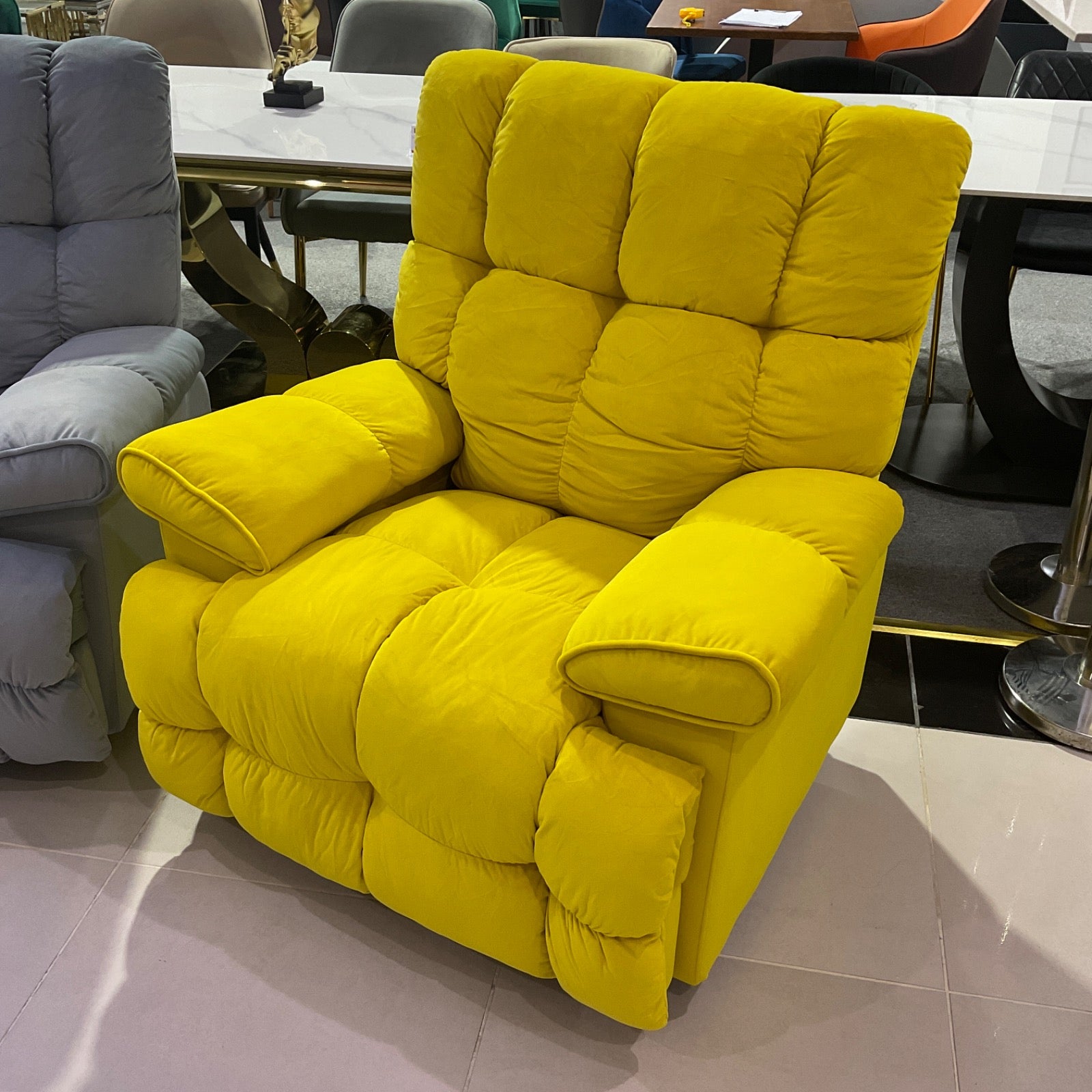 Recliner Chair,Manual/Electric Recline with Footrest, 360 Rotation & Plush Cotton Padding