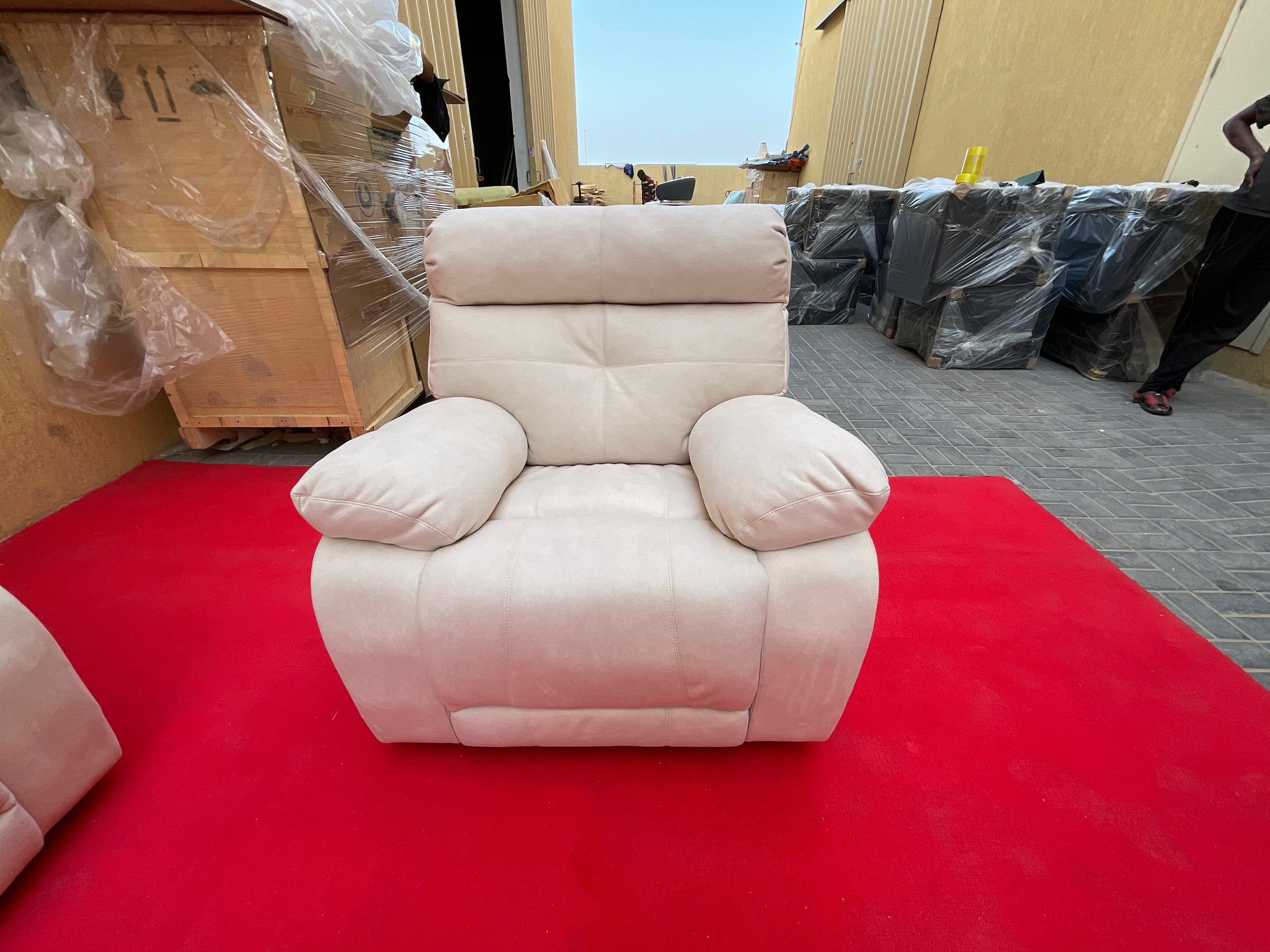 Recliner Chair,Manual/Electric Recline with Footrest, 360 Rotation & Plush Cotton Padding