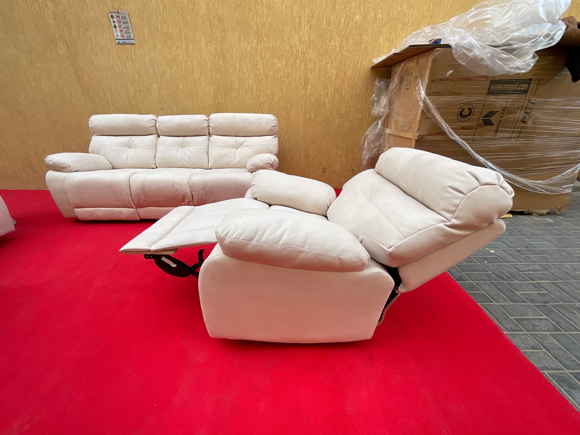 Recliner Chair,Manual/Electric Recline with Footrest, 360 Rotation & Plush Cotton Padding