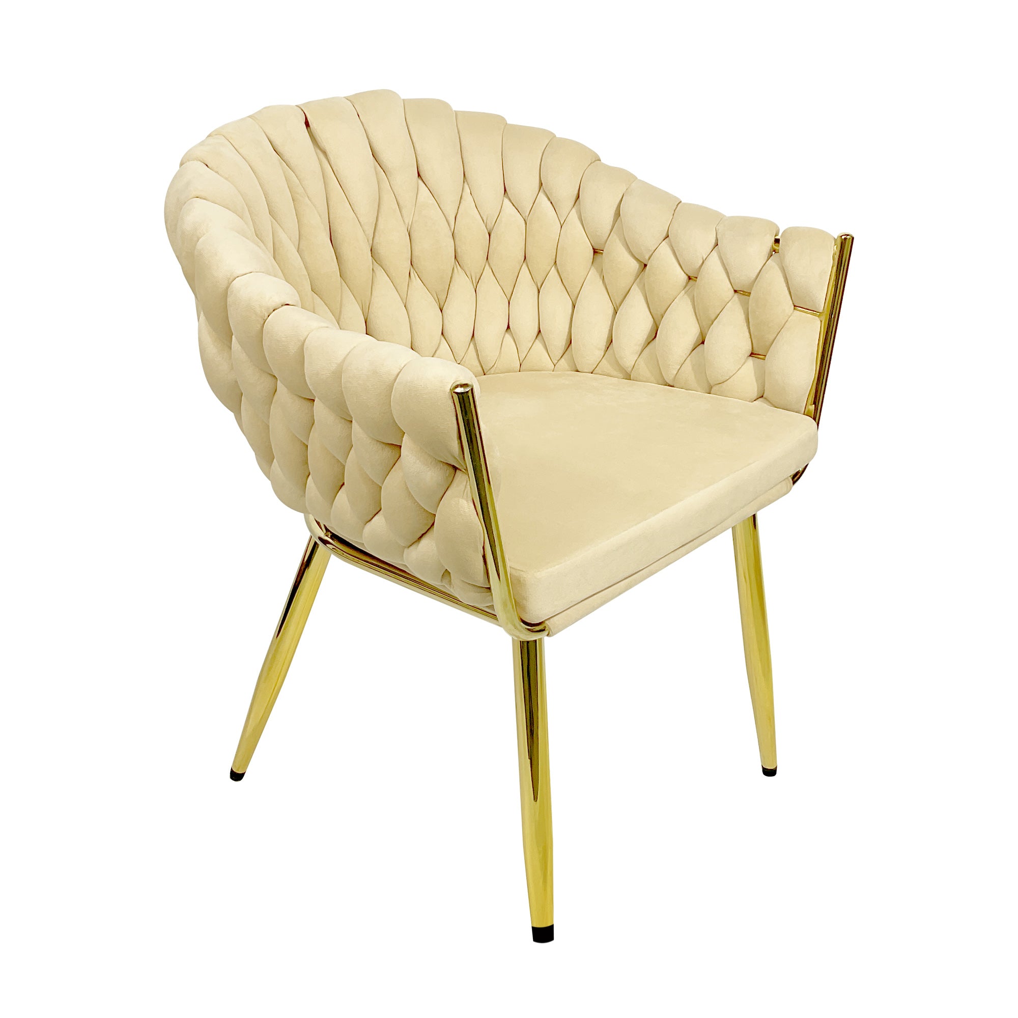 Dining Chairs Velvet Cushion Seat Chair Stainless Steel Golden Legs Dining Room Chair