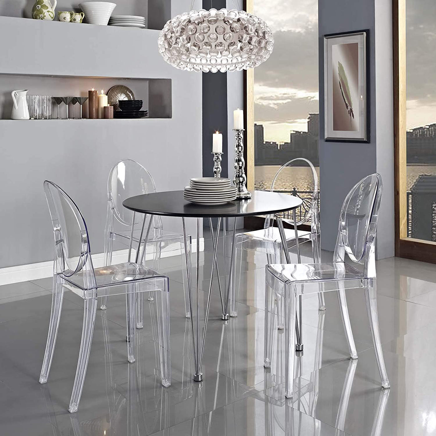 Dining Chairs Acrylic Seat Chair Dining Room Chair