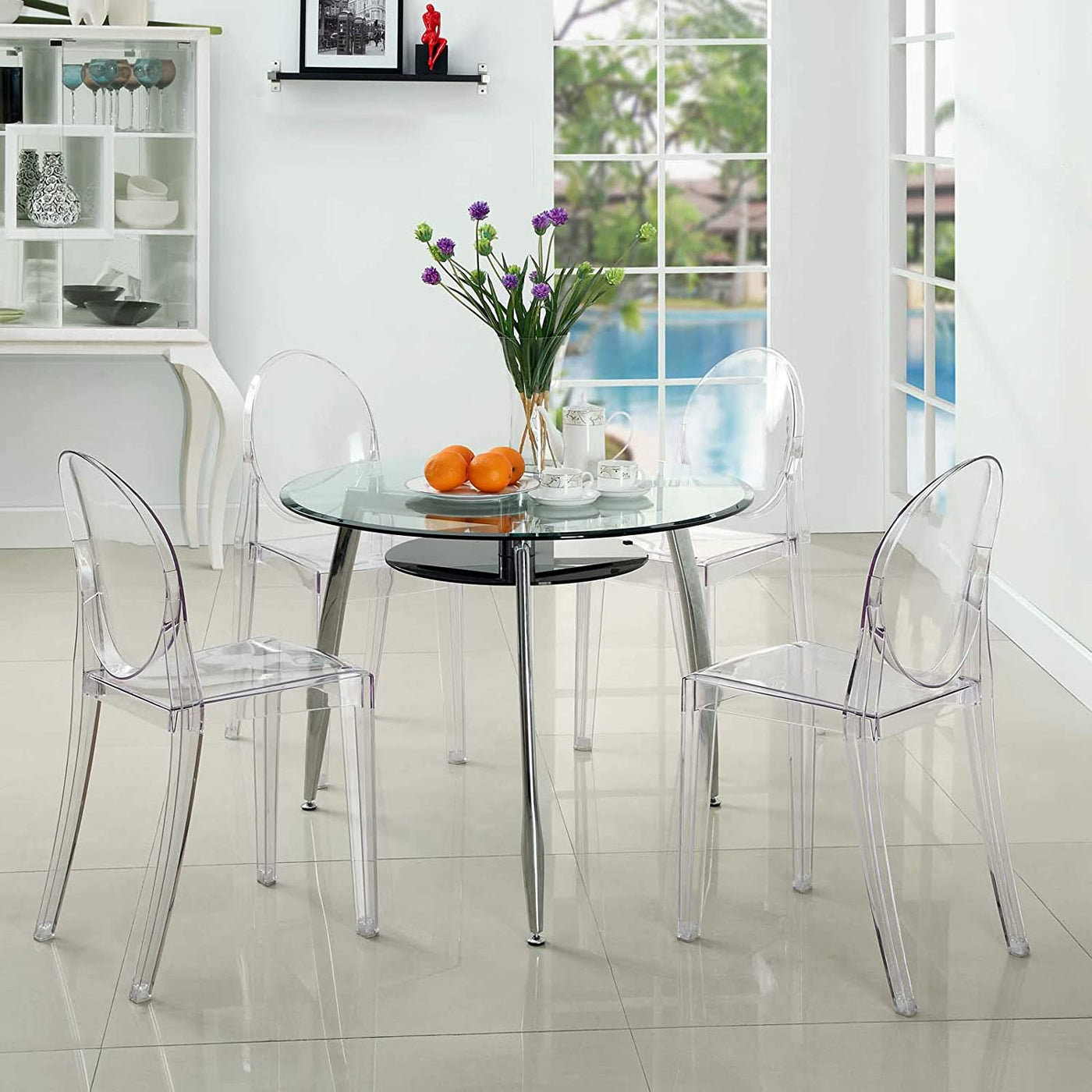 Dining Chairs Acrylic Seat Chair Dining Room Chair