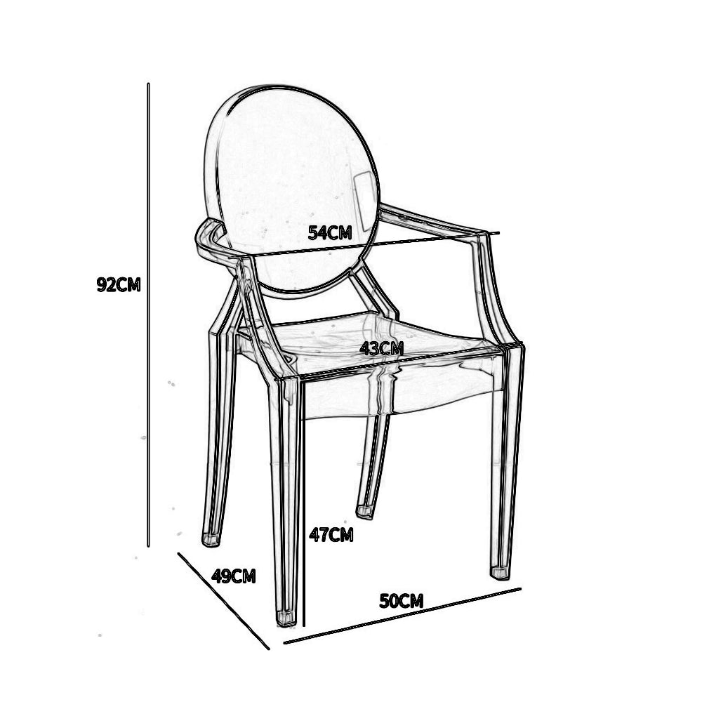 Dining Chairs Acrylic Seat Chair Dining Room Chair