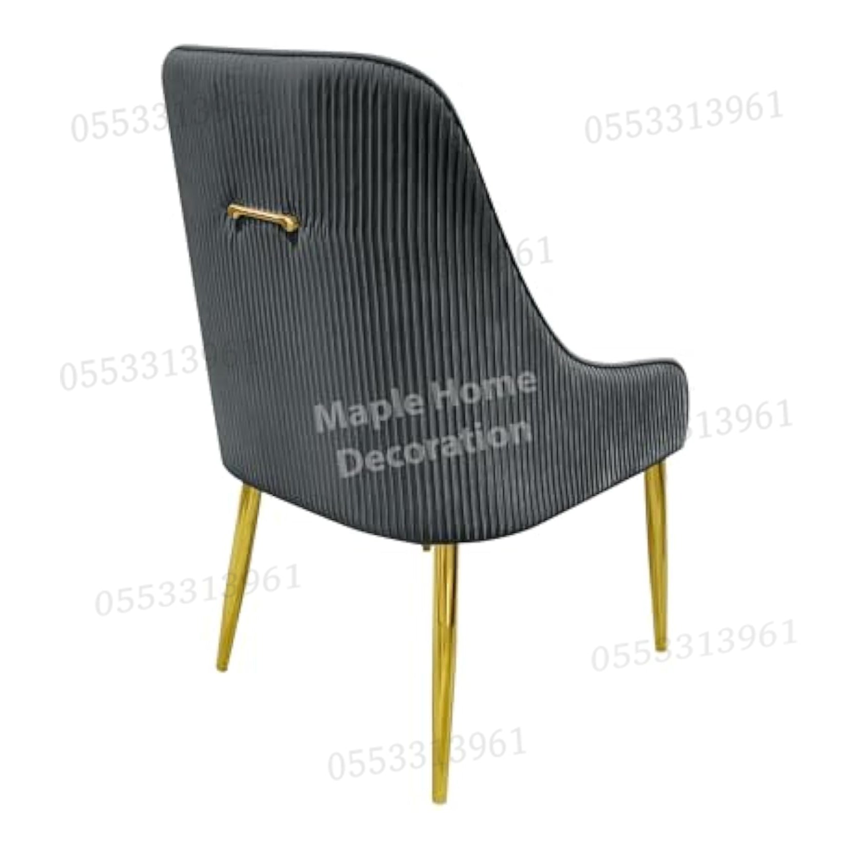 Dining Chairs Velvet Cushion Seat Chair Stainless Steel Golden Legs Dining Room Chair