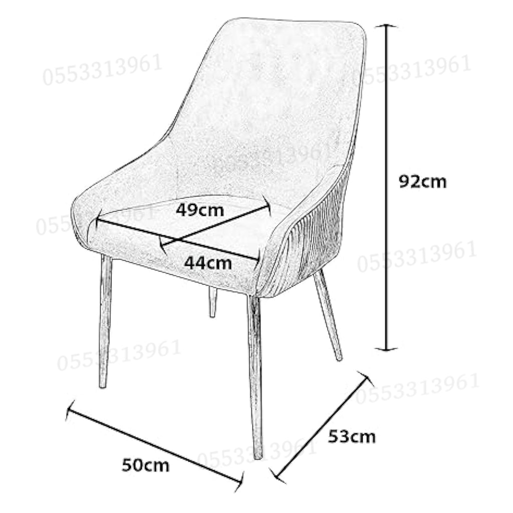 Dining Chairs Velvet Cushion Seat Chair Stainless Steel Golden Legs Dining Room Chair
