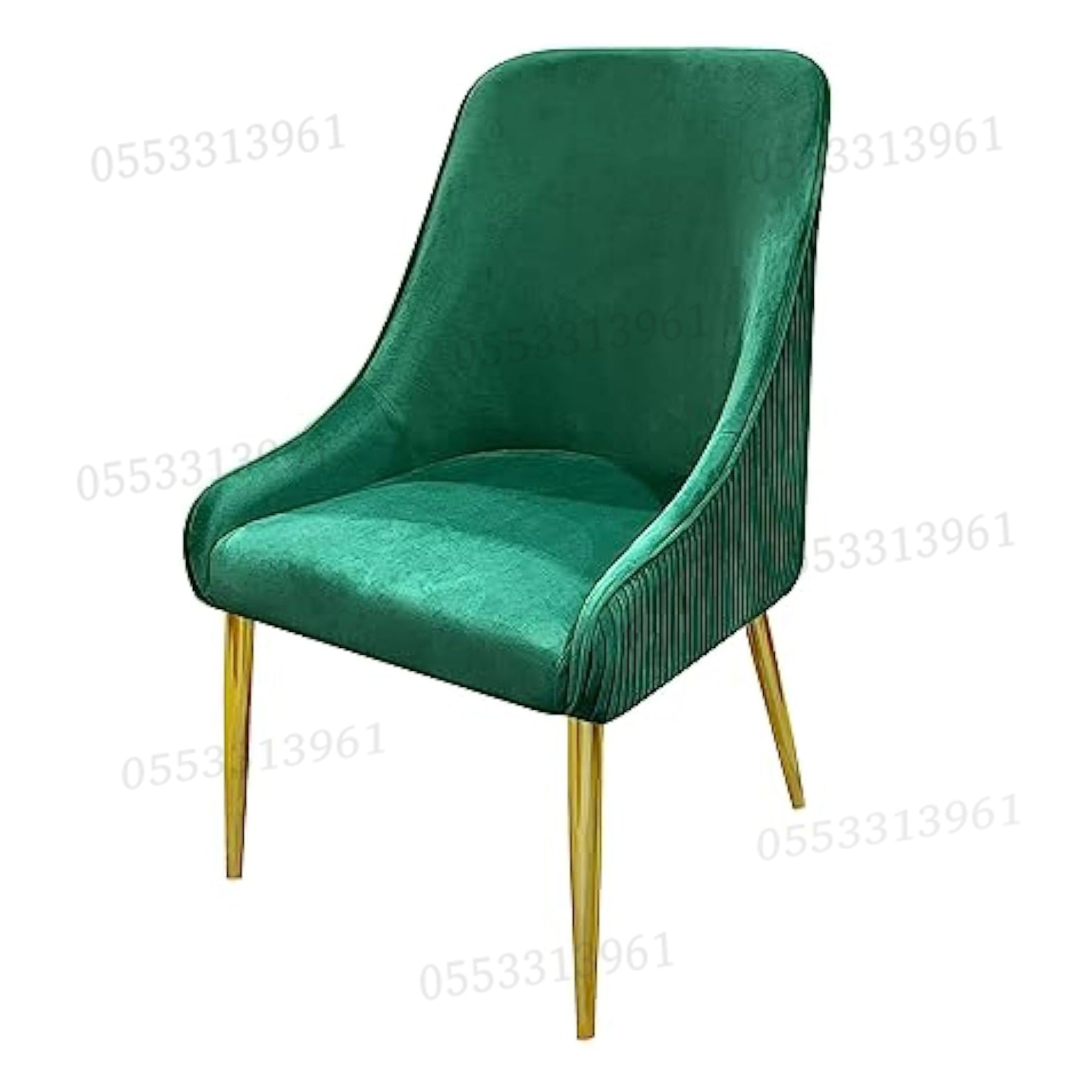 Dining Chairs Velvet Cushion Seat Chair Stainless Steel Golden Legs Dining Room Chair