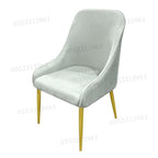 Dining Chairs Velvet Cushion Seat Chair Stainless Steel Golden Legs Dining Room Chair