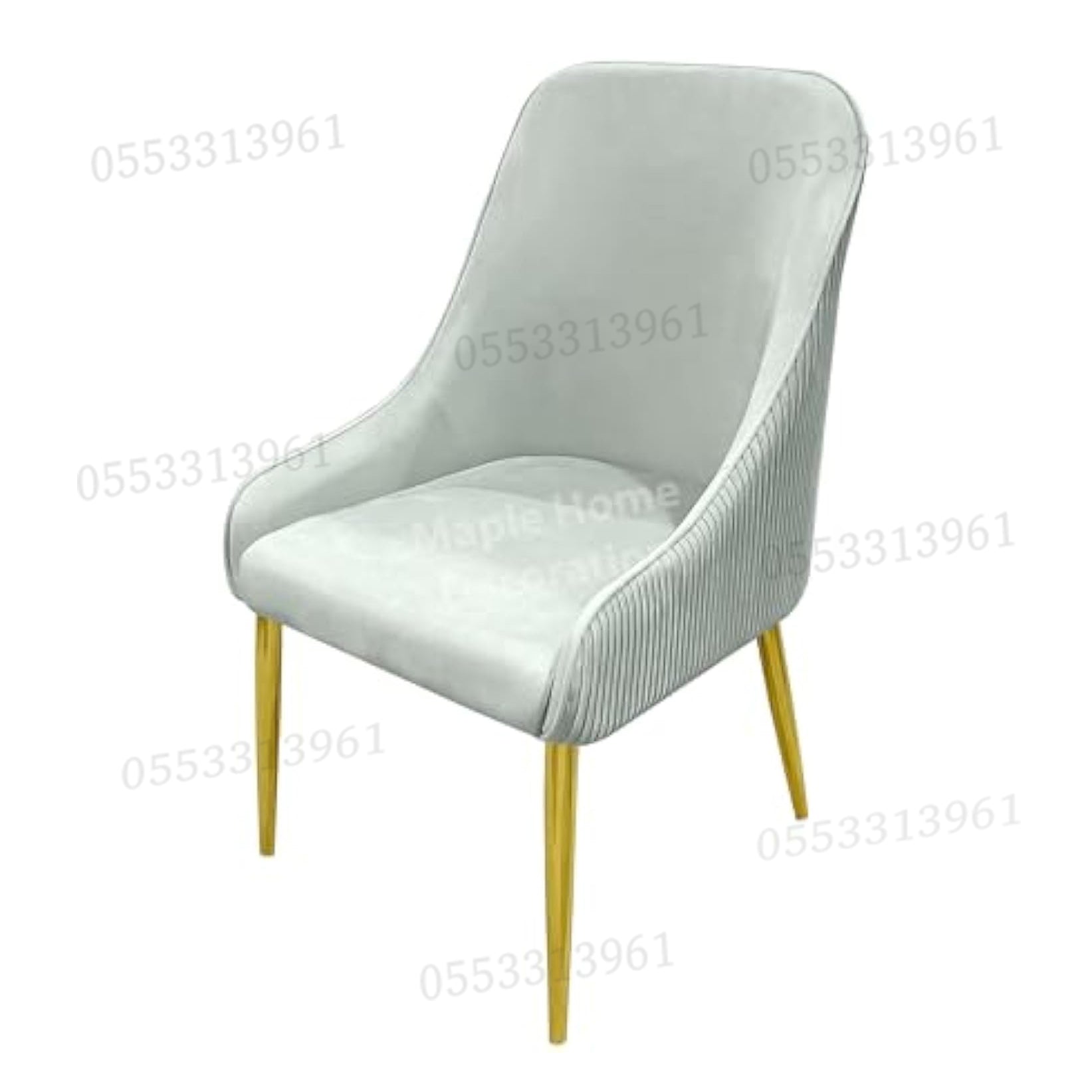 Dining Chairs Velvet Cushion Seat Chair Stainless Steel Golden Legs Dining Room Chair