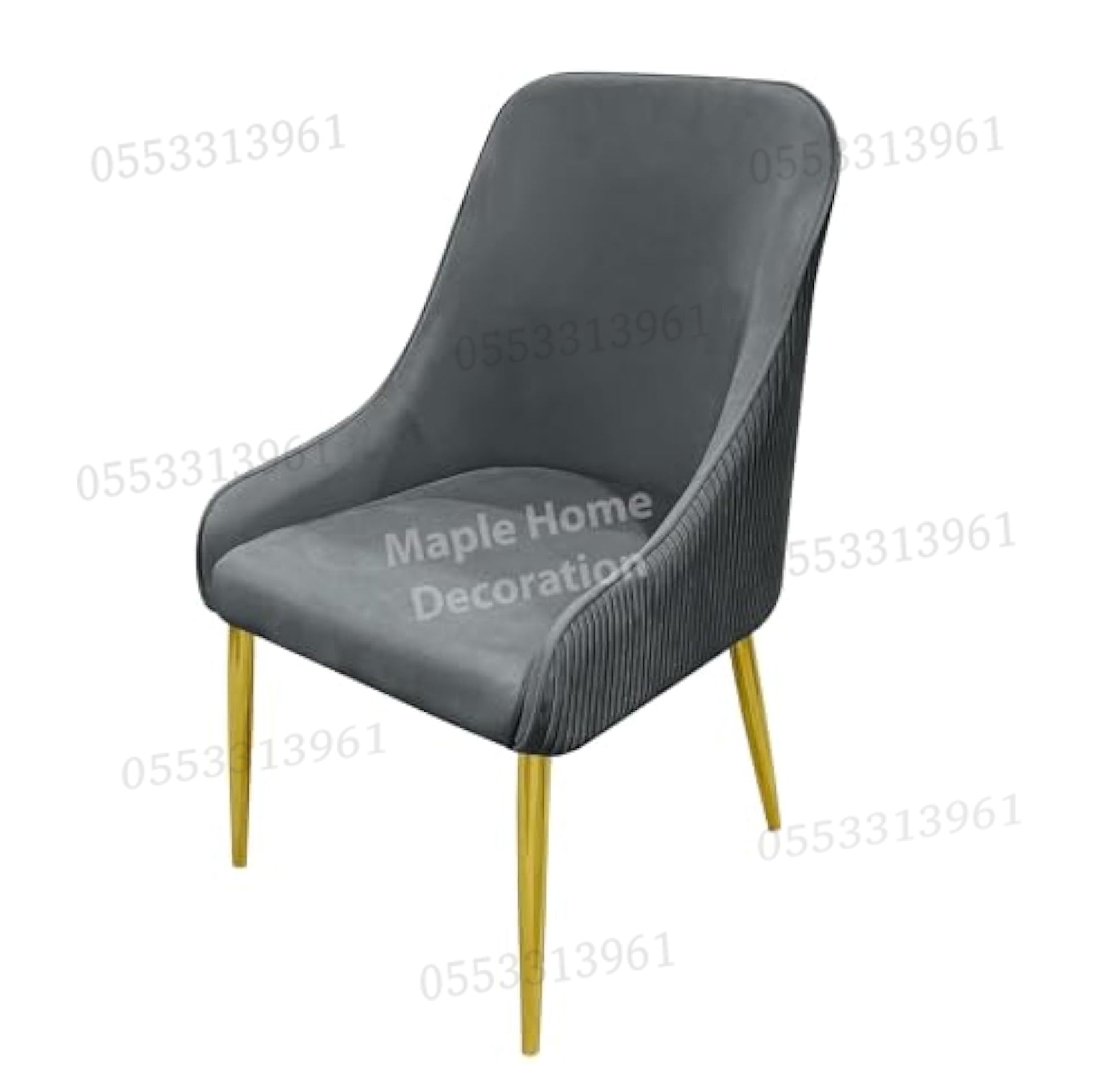Dining Chairs Velvet Cushion Seat Chair Stainless Steel Golden Legs Dining Room Chair