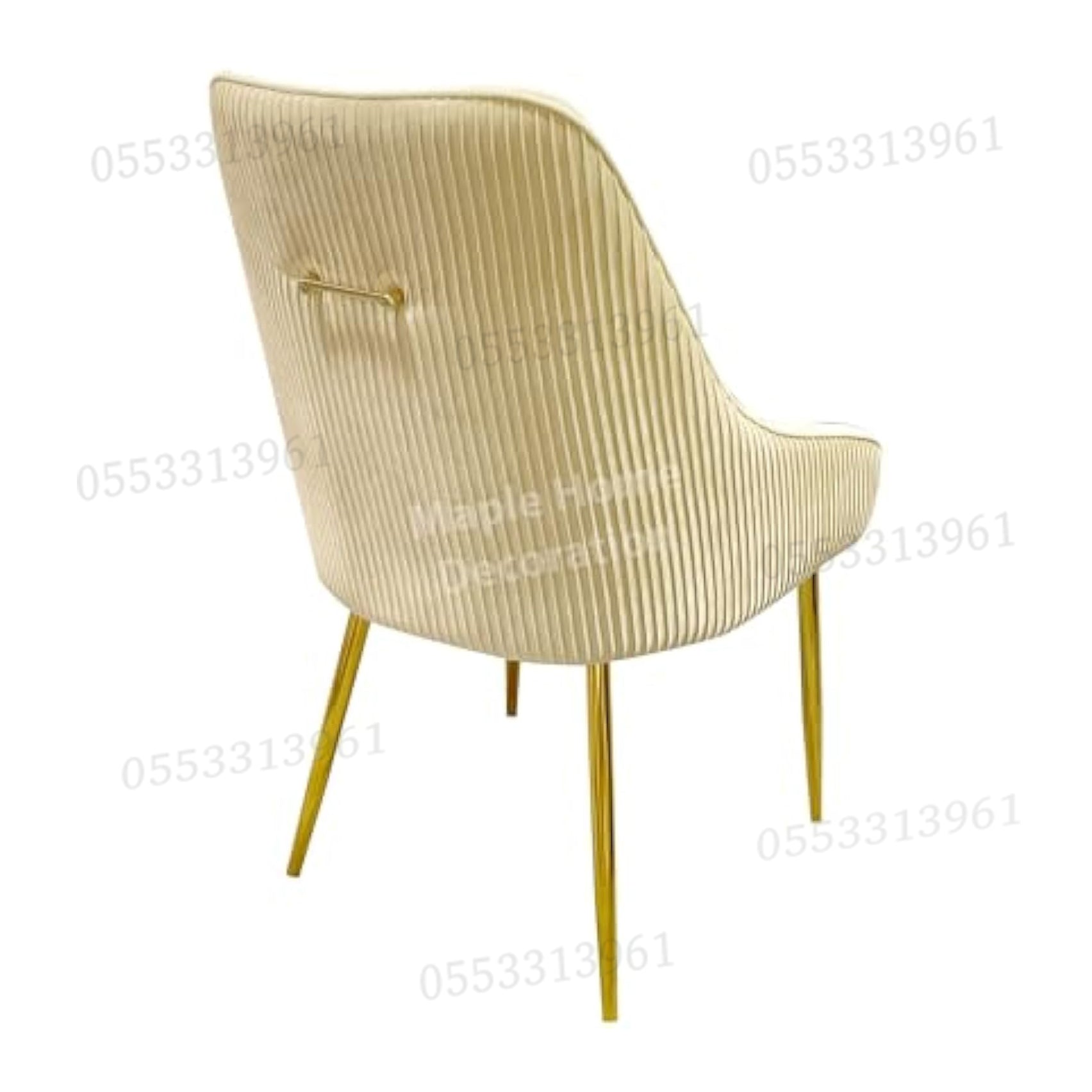 Dining Chairs Velvet Cushion Seat Chair Stainless Steel Golden Legs Dining Room Chair