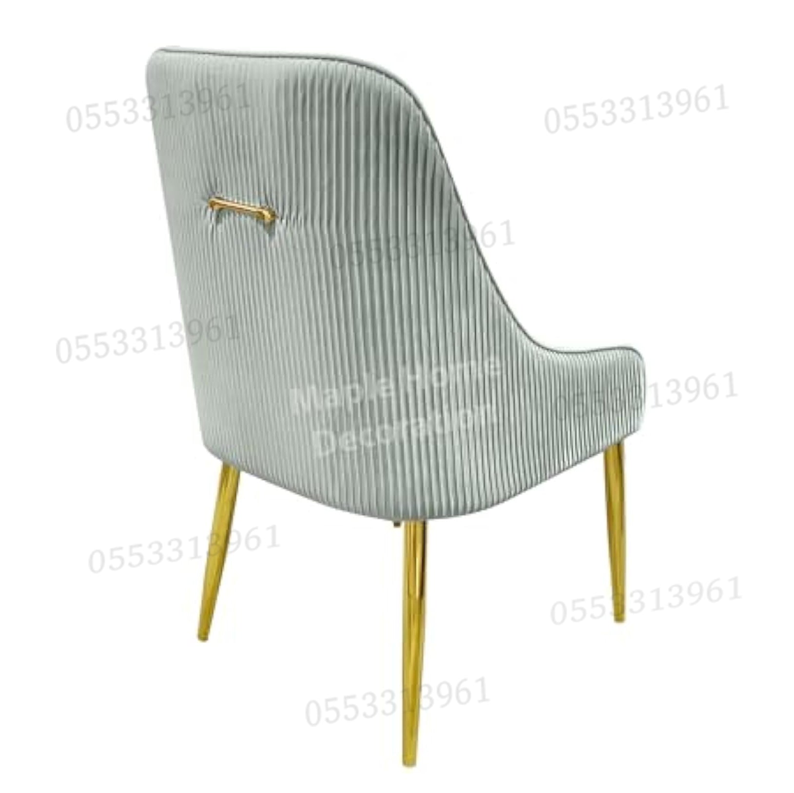Dining Chairs Velvet Cushion Seat Chair Stainless Steel Golden Legs Dining Room Chair