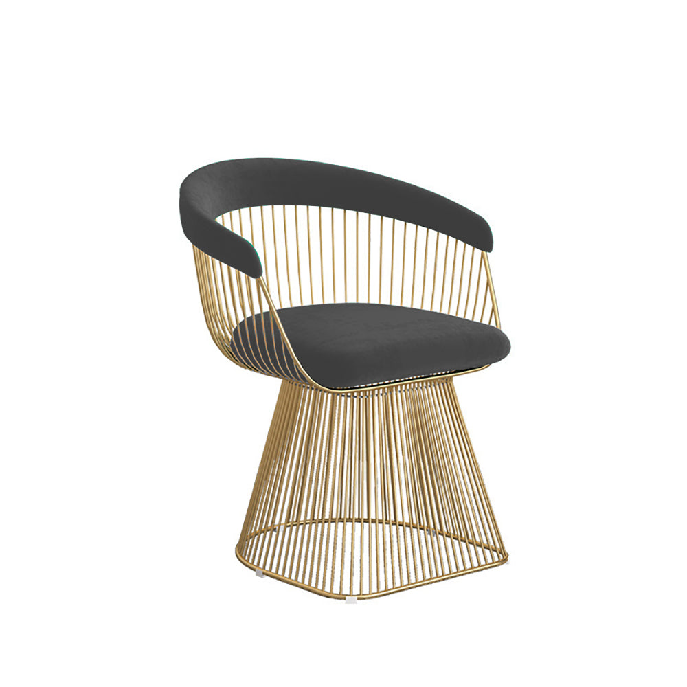 Dining Chairs Velvet Cushion Seat Chair Stainless Steel Golden Legs Dining Room Chair