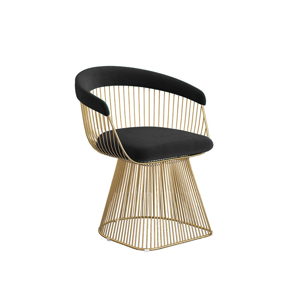 Dining Chairs Velvet Cushion Seat Chair Stainless Steel Golden Legs Dining Room Chair