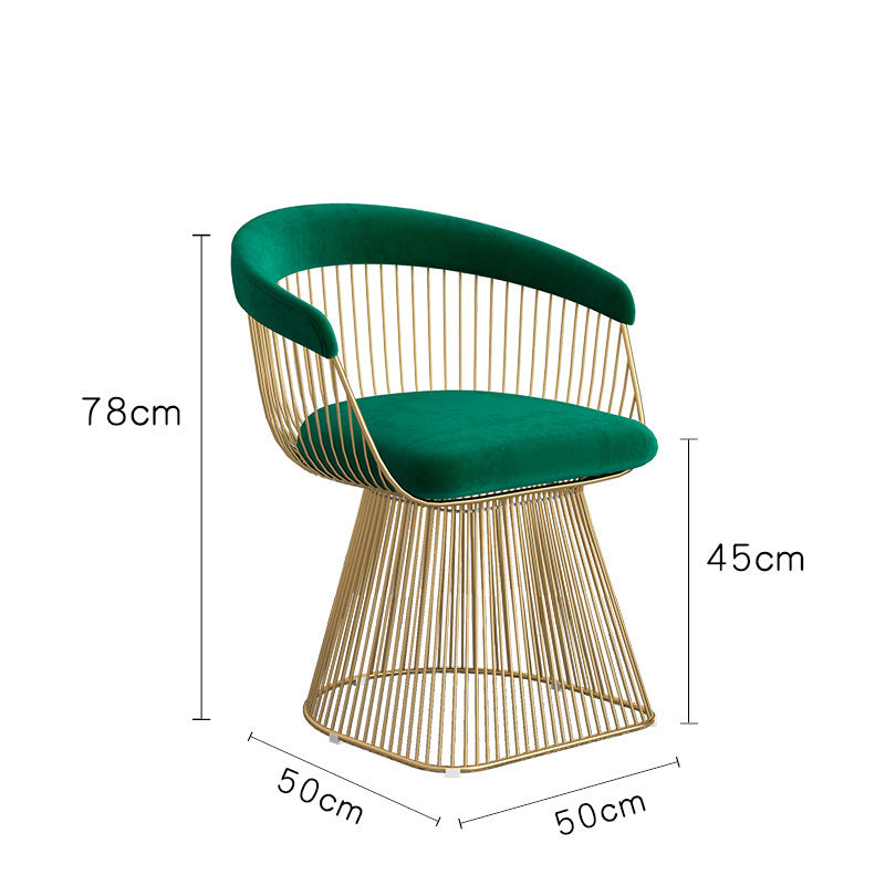 Dining Chairs Velvet Cushion Seat Chair Stainless Steel Golden Legs Dining Room Chair