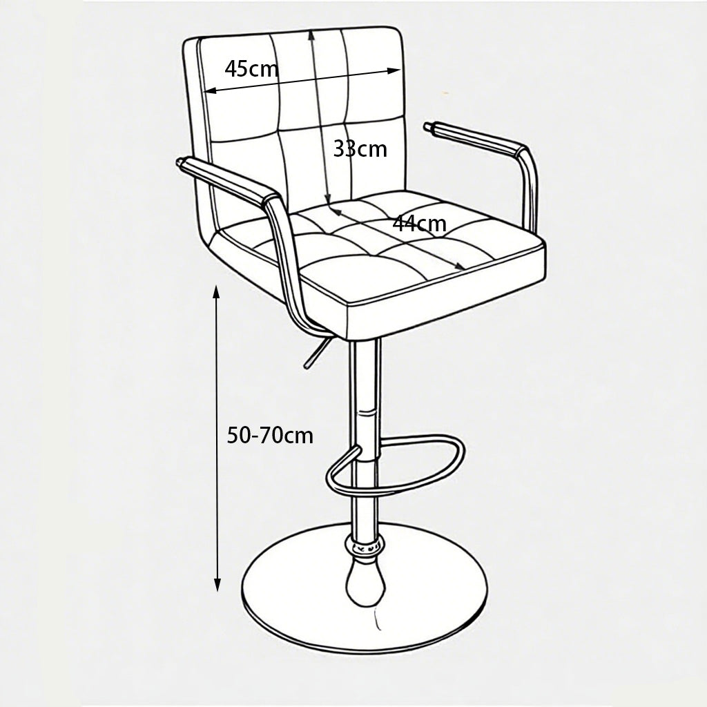 Adjustable Height Swivel Bar Stool Rotation, Stylish & Versatile Seating