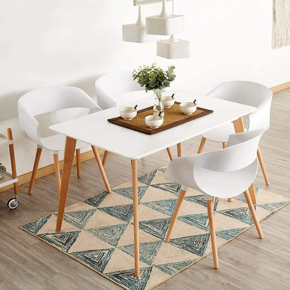 Dining Chairs Plastic Seat Wood Legs Restaurant Chair