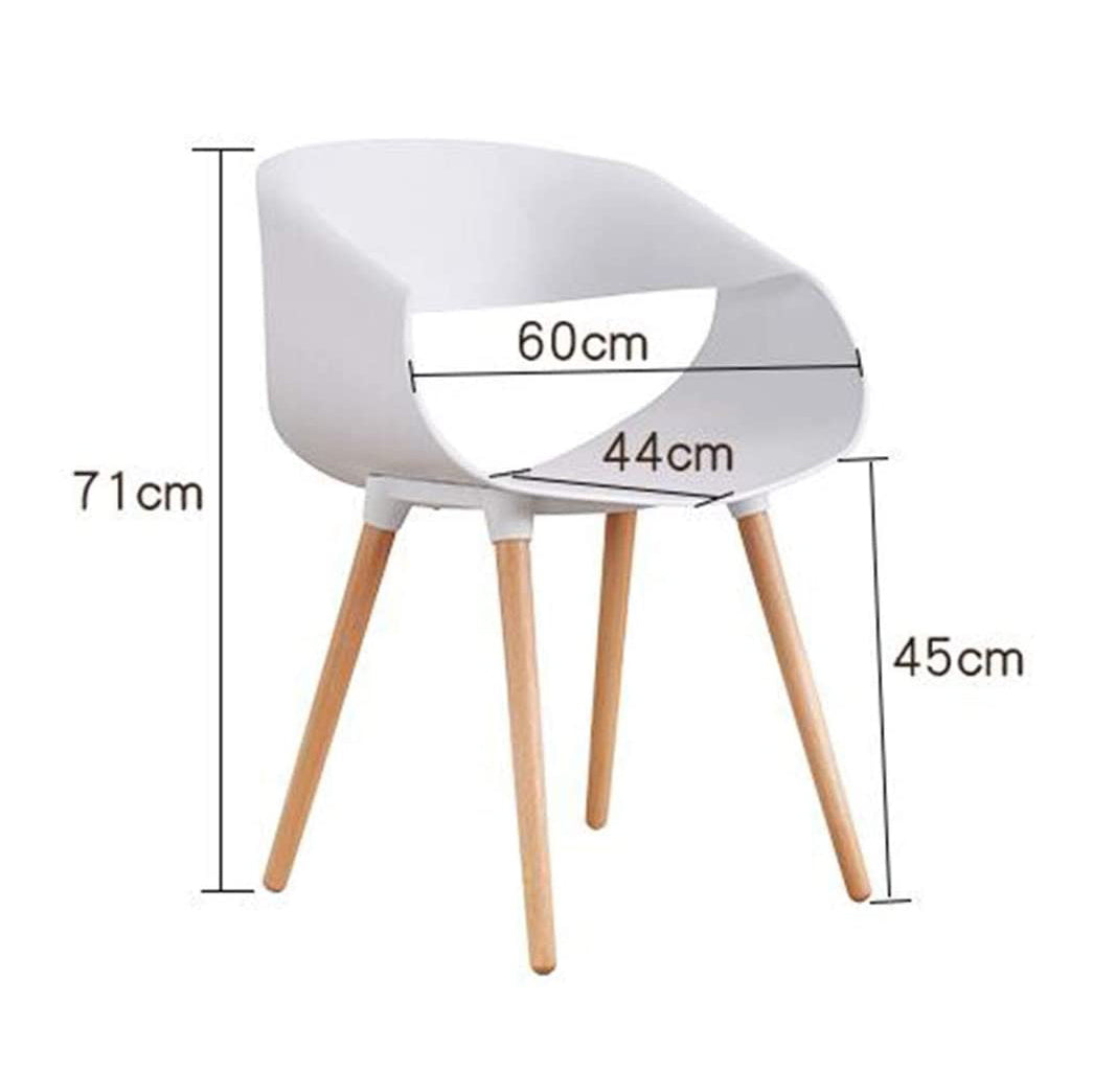 Dining Chairs Plastic Seat Wood Legs Restaurant Chair
