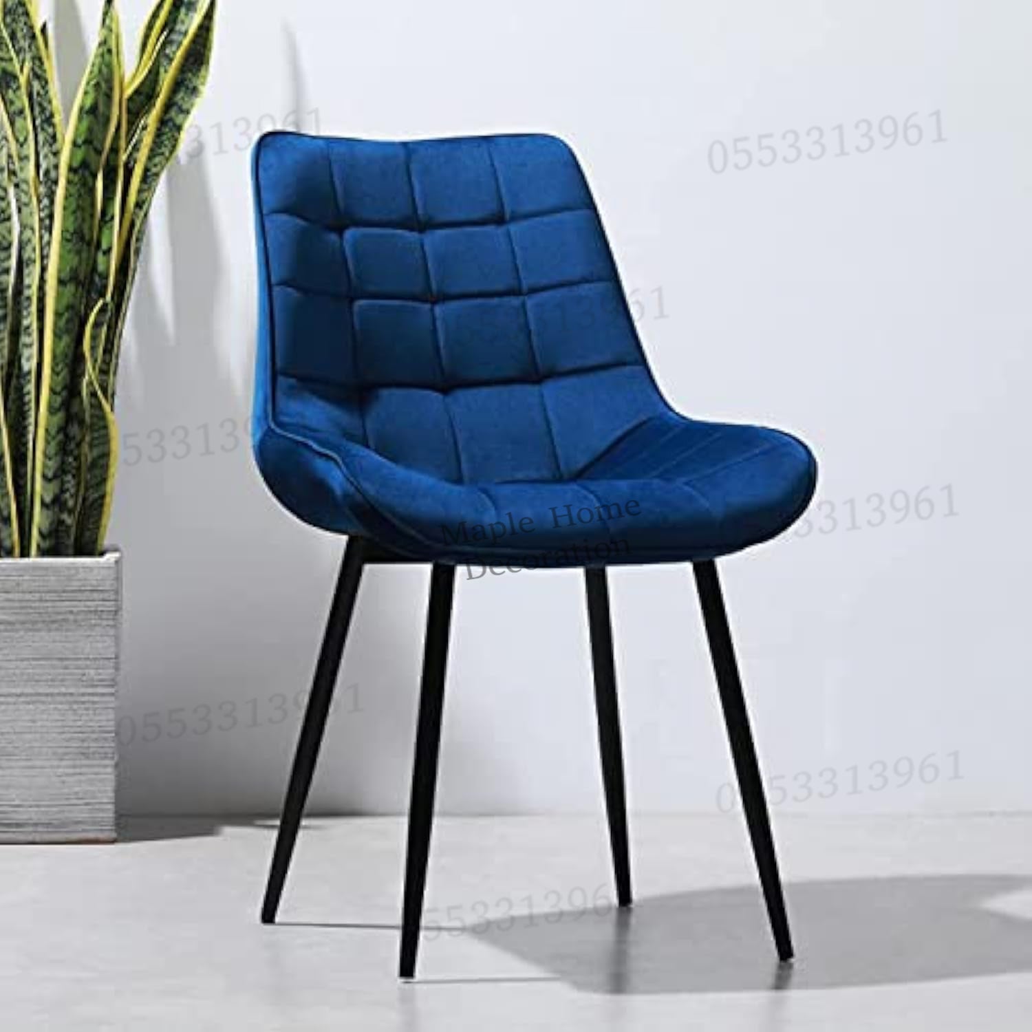 Dining Chairs Velvet Cushion Seat Chair Stainless Steel Golden Legs Dining Room Chair