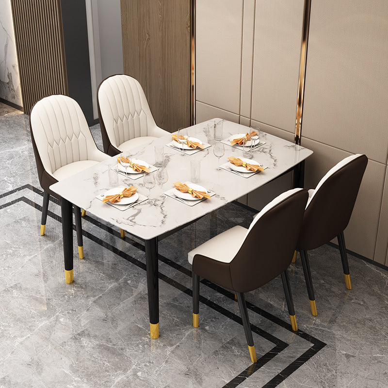 Dining Chairs Velvet Cushion Seat Chair Stainless Steel Golden Legs Dining Room Chair