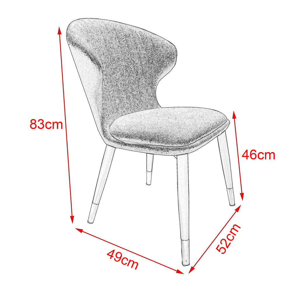 Dining Chairs Velvet Cushion Seat Chair Stainless Steel Golden Legs Dining Room Chair