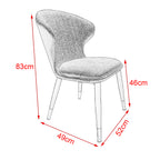 Dining Chairs Velvet Cushion Seat Chair Stainless Steel Golden Legs Dining Room Chair