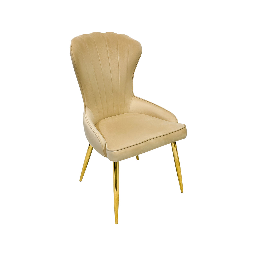 Dining Chairs Velvet Cushion Seat Chair Stainless Steel Golden Legs Dining Room Chair