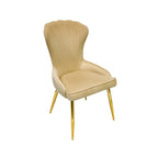 Dining Chairs Velvet Cushion Seat Chair Stainless Steel Golden Legs Dining Room Chair
