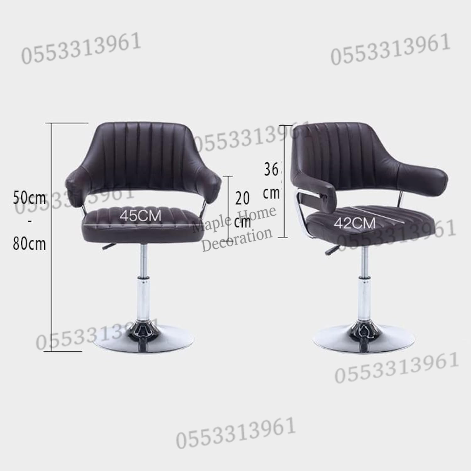 Adjustable Height Swivel Bar Stool Rotation, Stylish & Versatile Seating