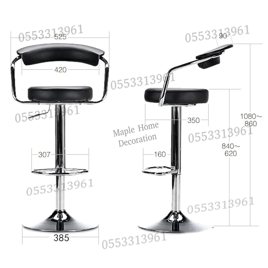 Adjustable Height Swivel Bar Stool Rotation, Stylish & Versatile Seating