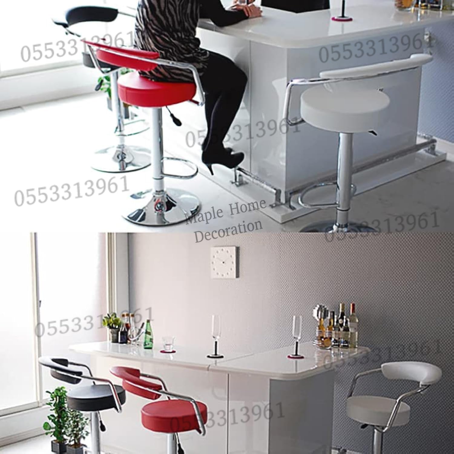 Adjustable Height Swivel Bar Stool Rotation, Stylish & Versatile Seating
