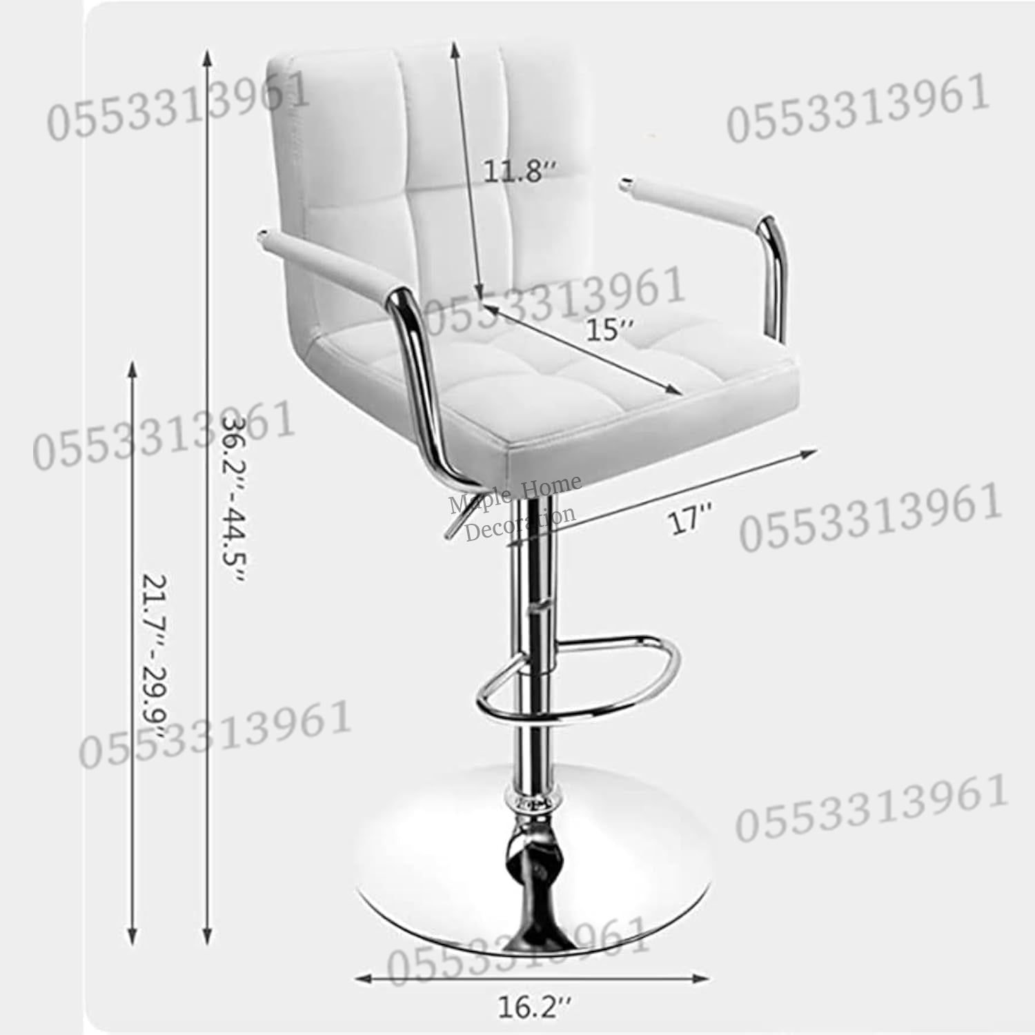 Adjustable Height Swivel Bar Stool Rotation, Stylish & Versatile Seating