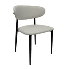 Premium Artificial Leather Dining Chair by MAPLE HOME DECORATION - Modern Minimalist Ergonomic Restaurant Chair with Sturdy Metal Frame, Ideal for UAE Homes, Hotels & Small Apartments