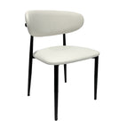 Premium Artificial Leather Dining Chair by MAPLE HOME DECORATION - Modern Minimalist Ergonomic Restaurant Chair with Sturdy Metal Frame, Ideal for UAE Homes, Hotels & Small Apartments